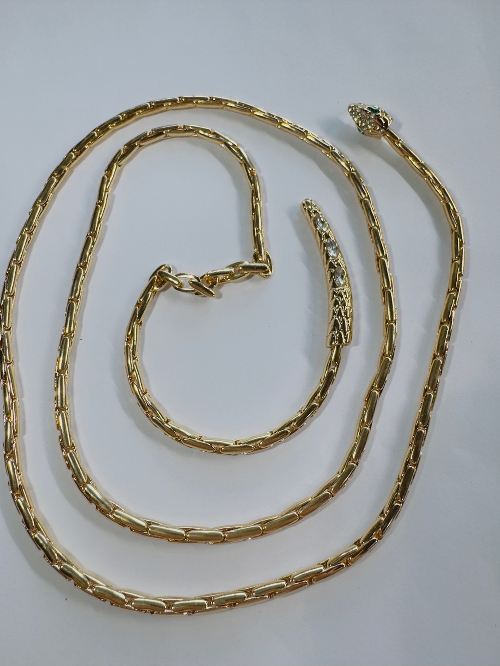 40.5 “ Aldo Gold-Tone Snake Head Belly/Belt Chain